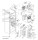CABINET Diagram and Parts List for GTR12HBXARCC  General Electric Refrigerator