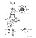 TUB, AGITATOR & DRIVE ASSEMBLY Diagram and Parts List for WSLP1500J0WW  General Electric Washer