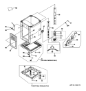 CABINET & BASE Diagram and Parts List for WSLS1500J0WW  General Electric Washer