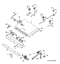 GAS & BURNER PARTS Diagram and Parts List for JGBS80SEM4SS  General Electric Range