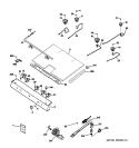 GAS & BURNER PARTS Diagram and Parts List for JGBS80DEM4BB  General Electric Range