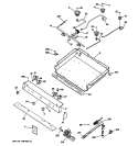 GAS & BURNER PARTS Diagram and Parts List for RGB540SEP2SA  Hotpoint Range