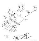 GAS & BURNER PARTS Diagram and Parts List for RGB533DEP2BB  Hotpoint Range
