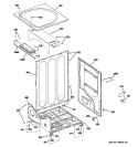 CABINET Diagram and Parts List for DBVH520GJ4WW  General Electric Dryer