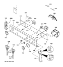CONTROL PANEL Diagram and Parts List for WSM2700HFWWW  General Electric Washer Dryer Combo