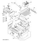 ICE MAKER & DISPENSER Diagram and Parts List for GSE29KGYACWW  General Electric Refrigerator