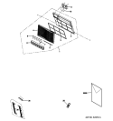 FRONT PANEL, FILTER & FRAME Diagram and Parts List for AEQ06LNH1  General Electric Air Conditioner