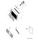 FRONT PANEL, FILTER & FRAME Diagram and Parts List for AEV05LNQ1  General Electric Air Conditioner