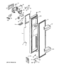 FREEZER DOOR Diagram and Parts List for GCE23LGYAFWW  General Electric Refrigerator