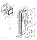 FRESH FOOD DOOR Diagram and Parts List for GCE23LHYAFWW  General Electric Refrigerator
