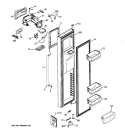 FREEZER DOOR Diagram and Parts List for GSE25MGYACWW  General Electric Refrigerator