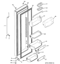 FRESH FOOD DOOR Diagram and Parts List for GSE25MGYACWW  General Electric Refrigerator