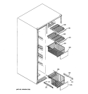 FREEZER SHELVES Diagram and Parts List for PSK25TGXBCCC  General Electric Refrigerator