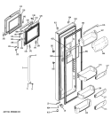 FRESH FOOD DOOR Diagram and Parts List for GCE23LHYAFSS  General Electric Refrigerator
