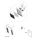 FRONT PANEL, FILTER & FRAME Diagram and Parts List for AEM10ANW1  General Electric Air Conditioner