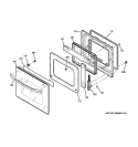 DOOR Diagram and Parts List for JKP90CM4CC  General Electric Microwave Oven Combo