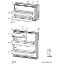 DOORS Diagram and Parts List for HTR17BBSGRWW  Hotpoint Refrigerator