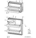DOORS Diagram and Parts List for HTR17DBSGRBB  Hotpoint Refrigerator