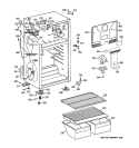 CABINET Diagram and Parts List for HTS17BCSGRWW  Hotpoint Refrigerator