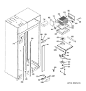 FREEZER SECTION Diagram and Parts List for ZISP420DTBSS  General Electric Refrigerator