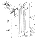FREEZER DOOR Diagram and Parts List for ZISW420DXA  General Electric Refrigerator
