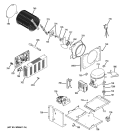 SEALED SYSTEM & MOTHER BOARD Diagram and Parts List for ZISW420DXA  General Electric Refrigerator