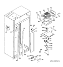 FREEZER SECTION Diagram and Parts List for ZISW420DXA  General Electric Refrigerator