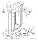 CASE PARTS Diagram and Parts List for ZISW480DXA  General Electric Refrigerator