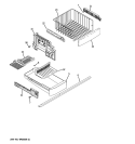 FREEZER SHELVES Diagram and Parts List for GFSF2KEXABB  General Electric Refrigerator