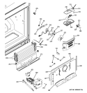 FREEZER SECTION Diagram and Parts List for GFSL2KEXALS  General Electric Refrigerator