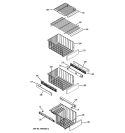 FREEZER SHELVES Diagram and Parts List for PSA29VGXACSS  General Electric Refrigerator