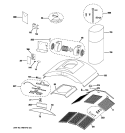 RANGE HOOD Diagram and Parts List for ZV855SP1SS  General Electric Range Hood