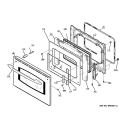 DOOR Diagram and Parts List for JCSP46SP2SS  General Electric Range
