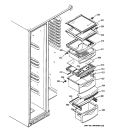 FRESH FOOD SHELVES Diagram and Parts List for ESHS6PGYCESS  General Electric Refrigerator