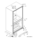 CASE PARTS Diagram and Parts List for GBSL0HCXCLLS  General Electric Refrigerator