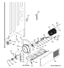 MACHINE COMPARTMENT Diagram and Parts List for GBSL0HCXCLLS  General Electric Refrigerator