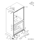 CASE PARTS Diagram and Parts List for GDSC3KCYBWW  General Electric Refrigerator
