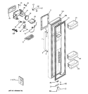 FREEZER DOOR Diagram and Parts List for GSHF5MGXGEBB  General Electric Refrigerator