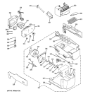 ICE MAKER & DISPENSER Diagram and Parts List for GSHF6PGYAEBB  General Electric Refrigerator