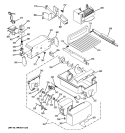 ICE MAKER & DISPENSER Diagram and Parts List for GSHS3KGXHCSS  General Electric Refrigerator