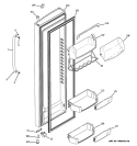 FRESH FOOD DOOR Diagram and Parts List for GSHS6PGYAESS  General Electric Refrigerator