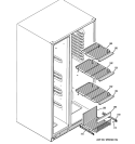 FREEZER SHELVES Diagram and Parts List for GSHS6PGYAESS  General Electric Refrigerator