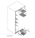 FREEZER SHELVES Diagram and Parts List for GSS23QSWKSS  General Electric Refrigerator