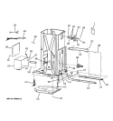 FRAME PARTS Diagram and Parts List for ZCGS150RSS-00  General Electric Trash Compactor