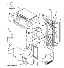 CABINET, LINER & DOOR PARTS Diagram and Parts List for ZDIS150WSSB  General Electric Ice Maker