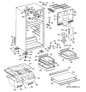 CABINET Diagram and Parts List for CTS18HBSFRWW  General Electric Refrigerator