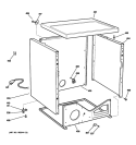 UPPER CABINET Diagram and Parts List for DDC4500T4WH  General Electric Dryer