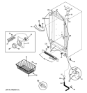 CABINET Diagram and Parts List for FUM14SVDRWW  General Electric Freezer