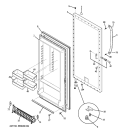 FREEZER DOOR Diagram and Parts List for FUM21SVCRWW  General Electric Freezer