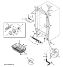 CABINET Diagram and Parts List for FUM21SVCRWW  General Electric Freezer